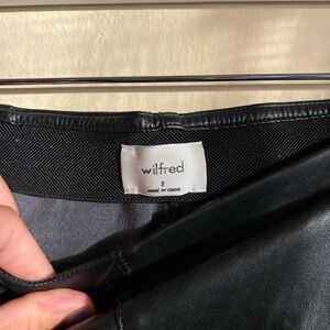 Wilfred Free Black Vegan Leather Elaine Pant